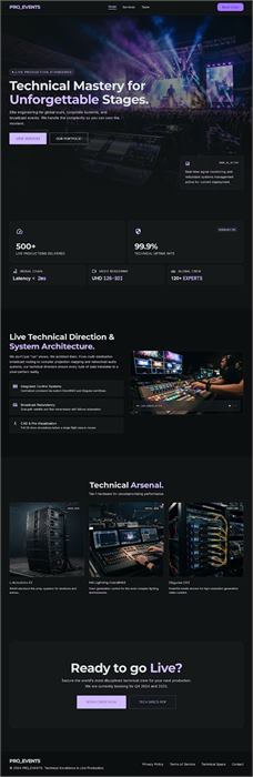 PRO_EVENTS full website design